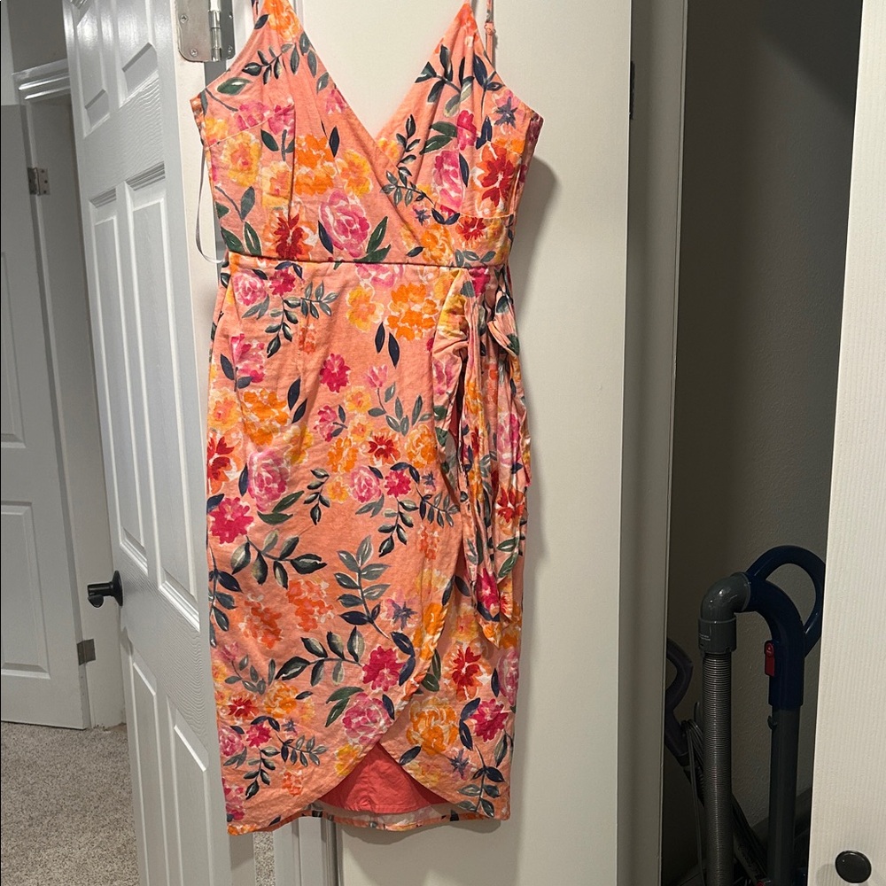 Lovers + Friends Pink Floral Midi Dress